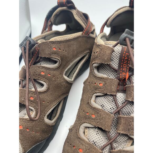 Lands’ End brown fisherman hiking round toe hiking outdoor shoes sandals - Picture 4 of 8